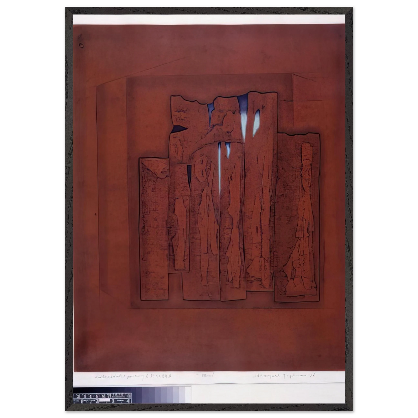 Dilapidated Poetry A - 1976 - Hiroyuki Tajima 70x100 cm / 28x40 inches Framed Art Print – Black Wooden Frame