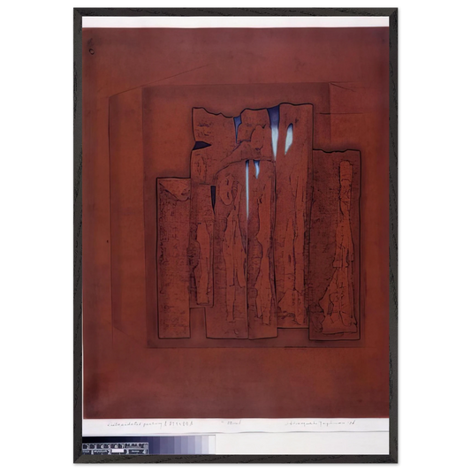Dilapidated Poetry A - 1976 - Hiroyuki Tajima 70x100 cm / 28x40 inches Framed Art Print – Black Wooden Frame