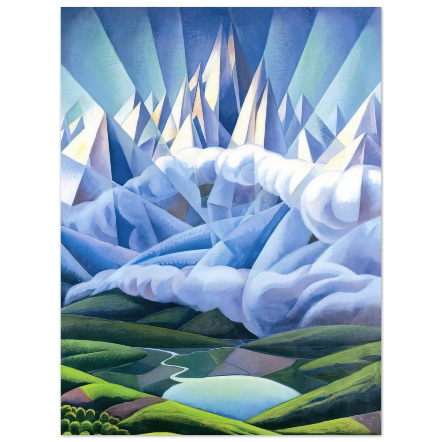 Gerardo Dottori - Forme ascenzionali o Forze ascenzionali - 1930  75x100 cm / 30x40inches Fine Art Poster