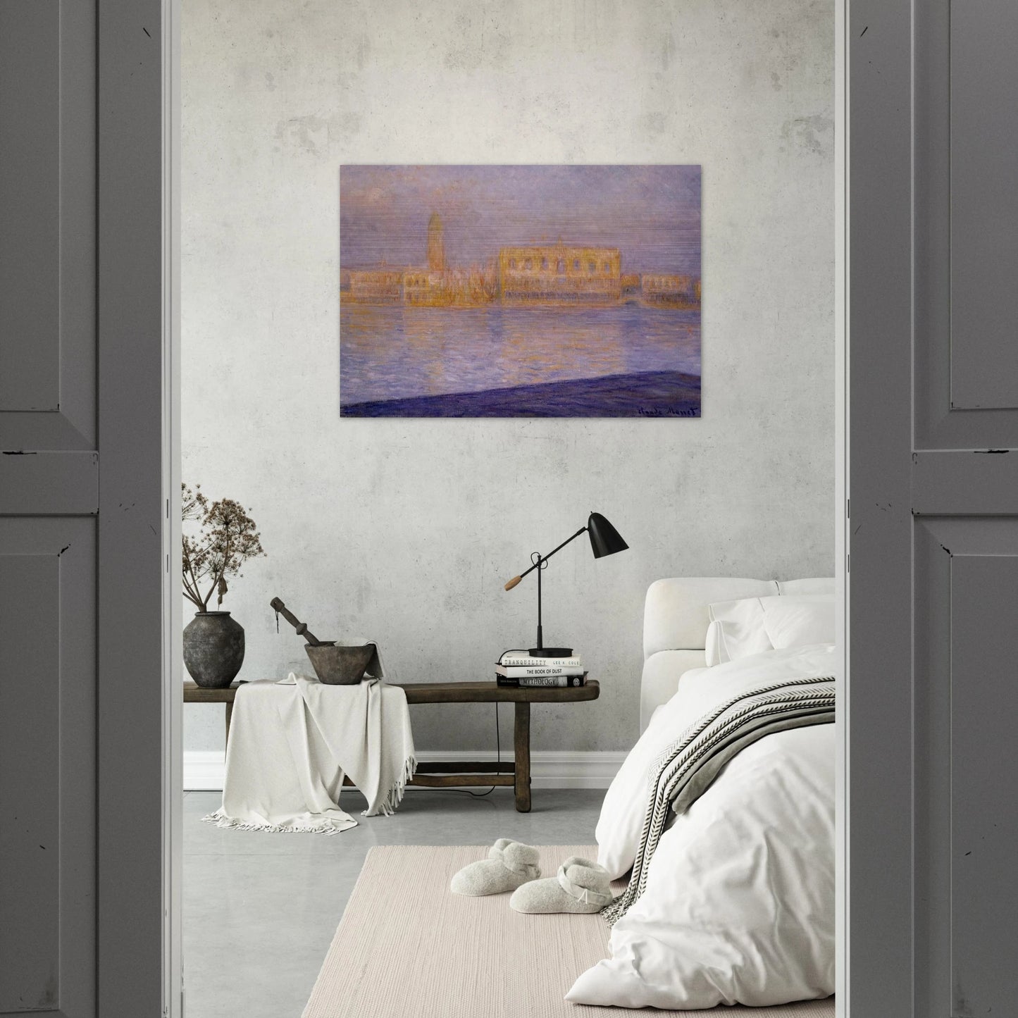 The Doges' Palace Seen from San Giorgio Maggiore 2 - claude monet Brushed Aluminum Print - 70x100 cm / 28x40 inches | claude monet Aluminum Print | claude monet Prints