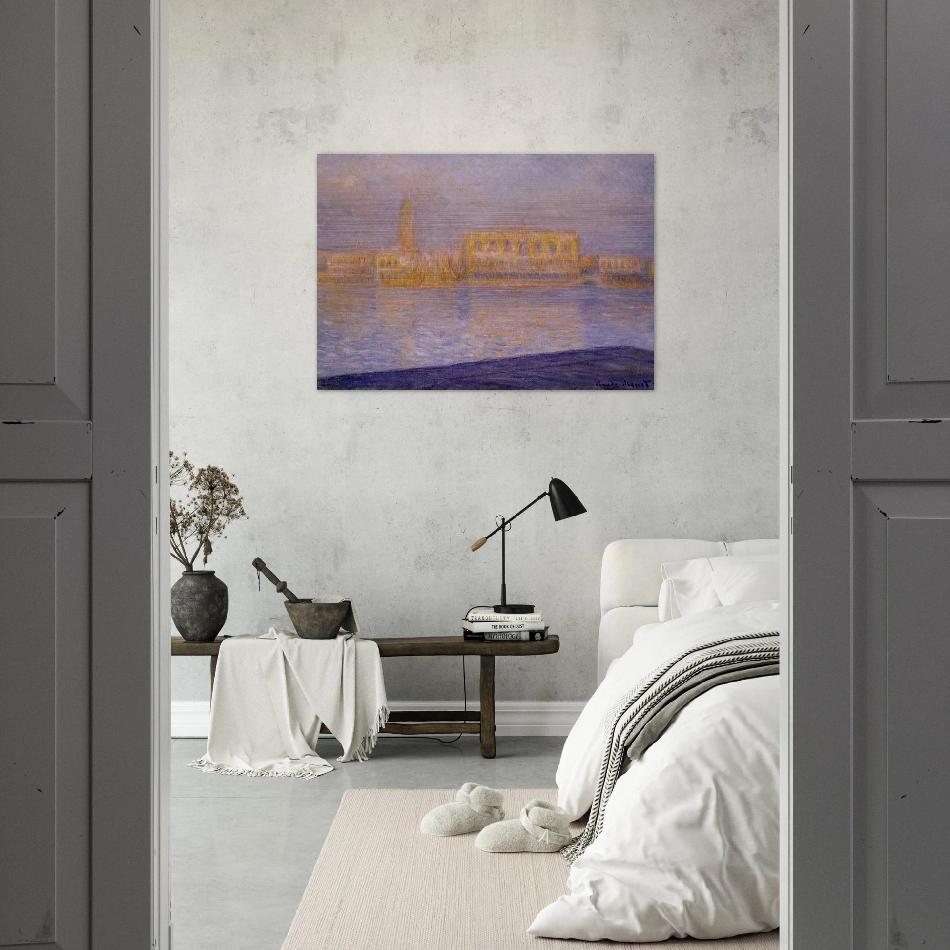 The Doges' Palace Seen from San Giorgio Maggiore 2 - claude monet Brushed Aluminum Print - 70x100 cm / 28x40 inches | claude monet Aluminum Print | claude monet Prints