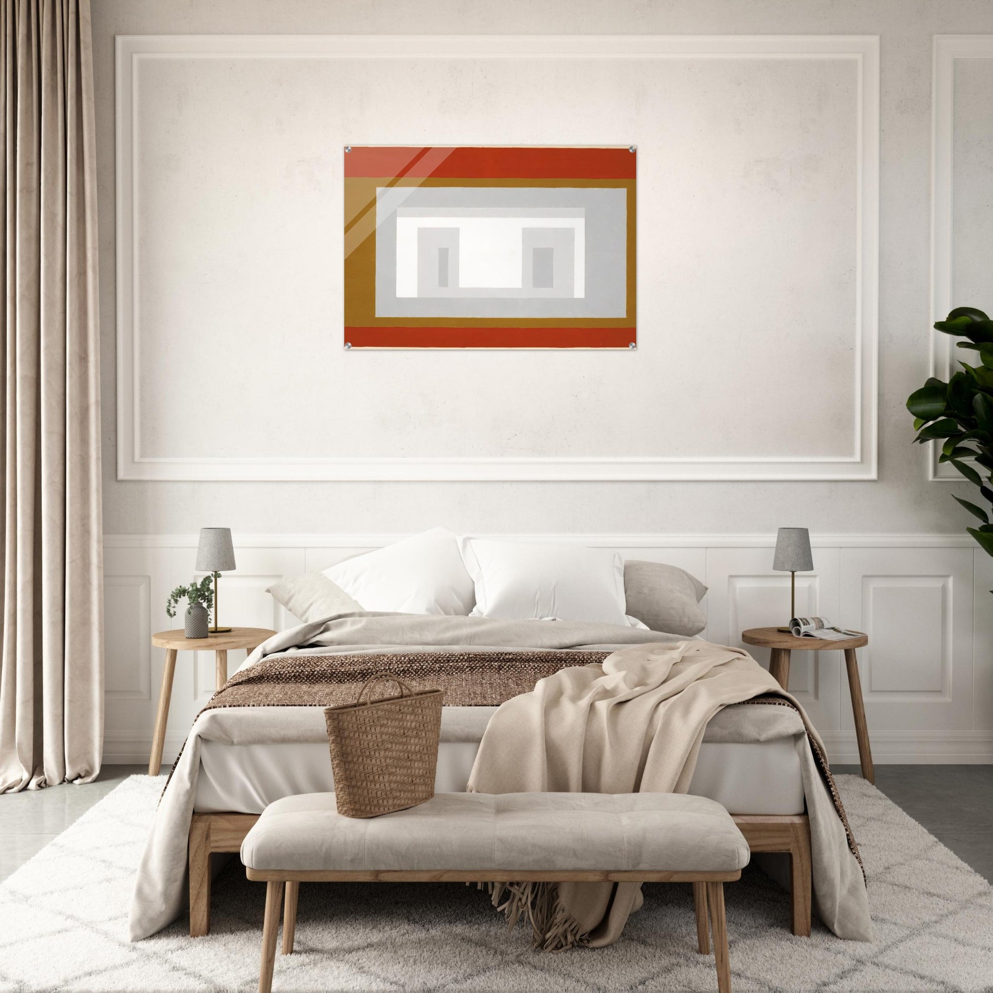 VARIANT ADOBE SETTLED 1954 - Josef Albers Acrylic Print - 70x100 cm / 28x40″ inches | Josef Albers Wall Art | Josef Albers Prints