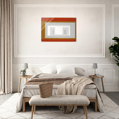 VARIANT ADOBE SETTLED 1954 - Josef Albers Acrylic Print - 70x100 cm / 28x40″ inches | Josef Albers Wall Art | Josef Albers Prints