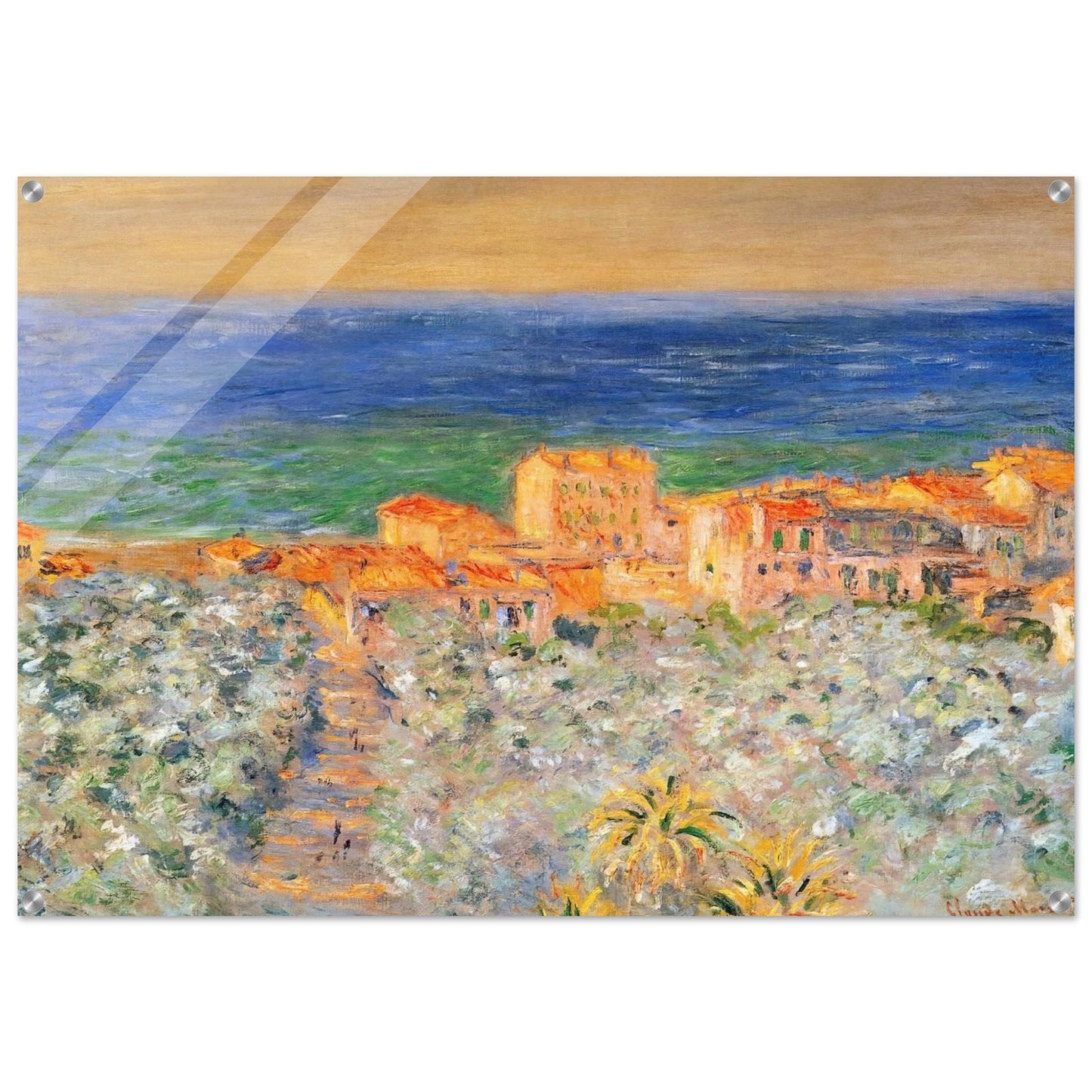Burgo Marina at Bordighera - claude monet Acrylic Print - 70x100 cm / 28x40″ inches | claude monet Wall Art | claude monet Prints