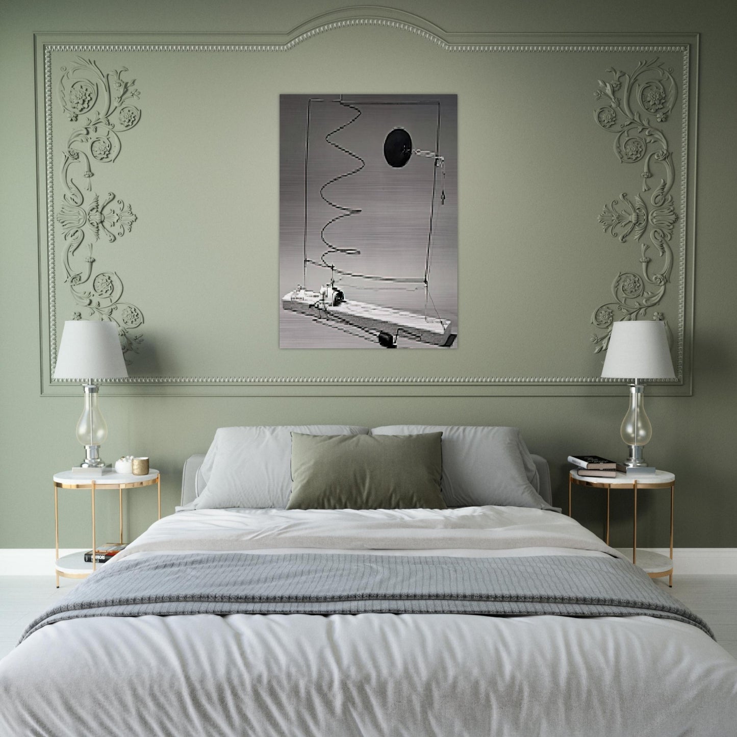 CRANK DRIVEN MOBILE 1932 - Alexander Calder Brushed Aluminum Print - 70x100 cm / 28x40 inches | Alexander Calder Aluminum Print | Alexander Calder Prints