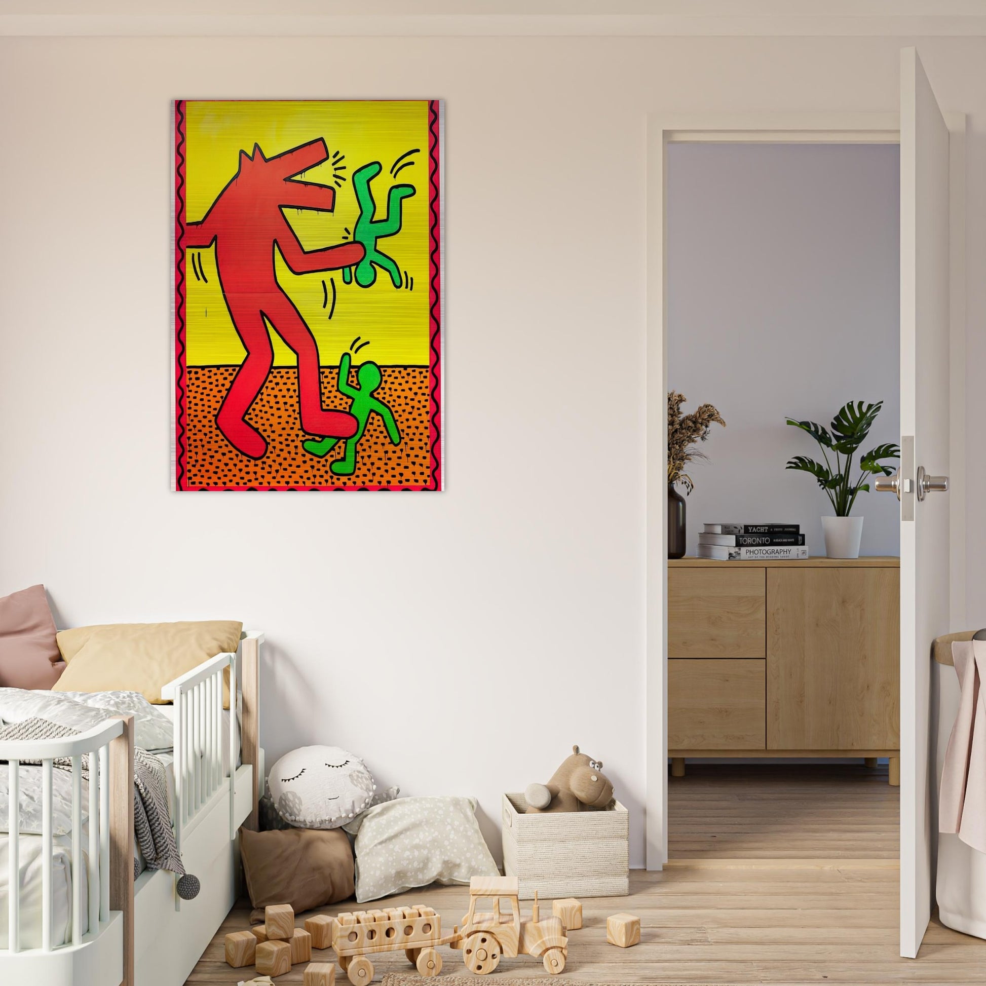 UNTITLED 1982 1 - Keith Haring Brushed Aluminum Print - 70x100 cm / 28x40 inches | Keith Haring Aluminum Print | Keith Haring Prints