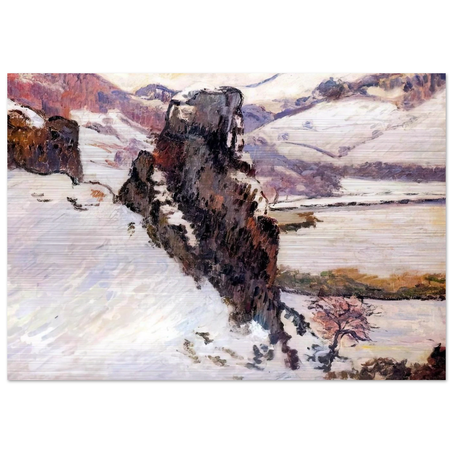 Creuse under the snow - 1890 - Armand Guillaumin Brushed Aluminum Print - 70x100 cm / 28x40 inches | Armand Guillaumin Aluminum Print | Armand Guillaumin Prints