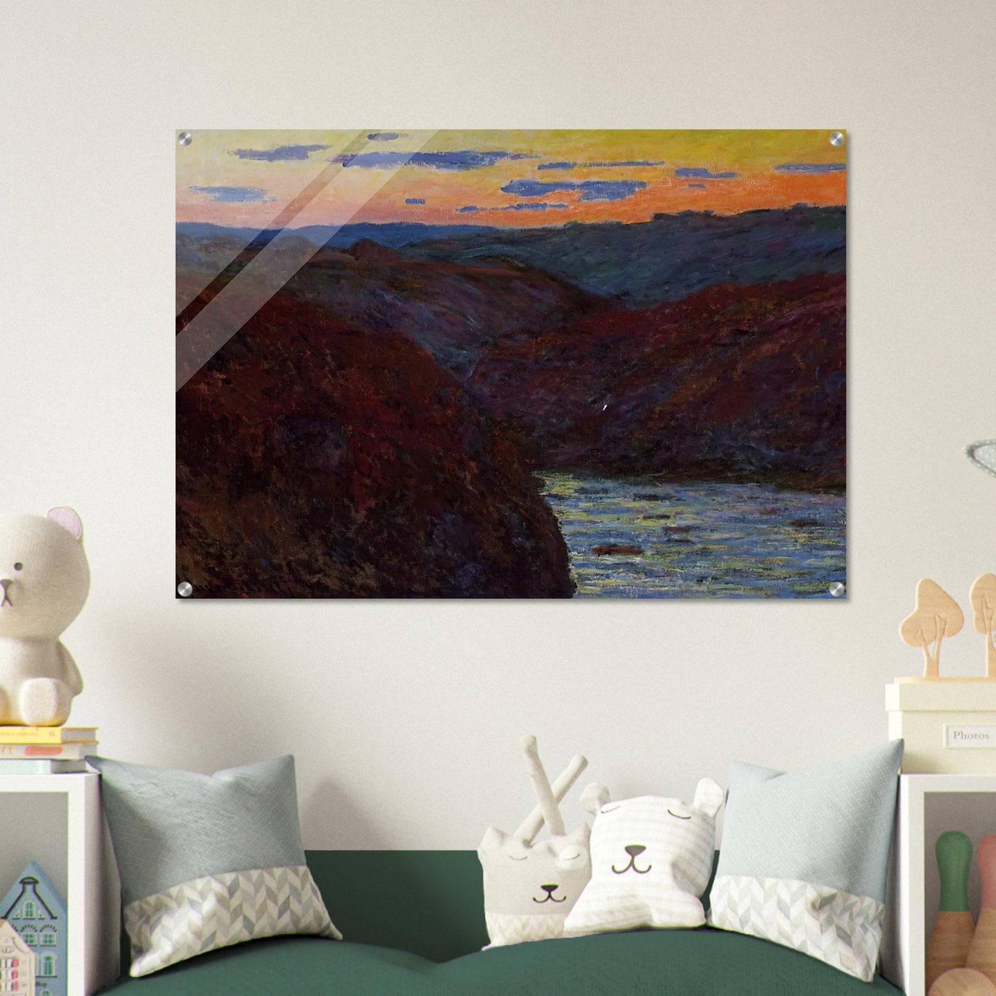 Valley of the Creuse, Sunset - claude monet Acrylic Print - 70x100 cm / 28x40″ inches | claude monet Wall Art | claude monet Prints