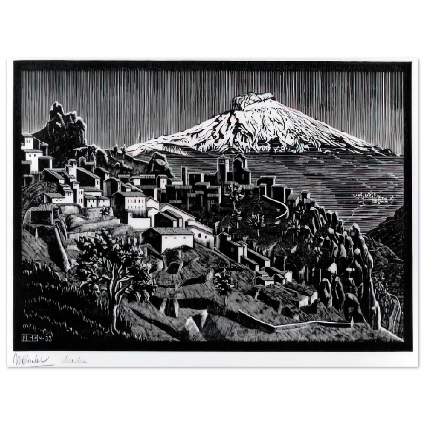 MC Escher - ESCHER (17) Wall Art - 21x29.7 cm / 8x12" - Fine Art Poster-canvas - -