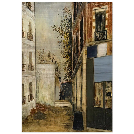 CABARE BELLE GABRIELLE - Maurice Utrillo Brushed Aluminum Print - 70x100 cm / 28x40 inches | Maurice Utrillo Aluminum Print | Maurice Utrillo Prints
