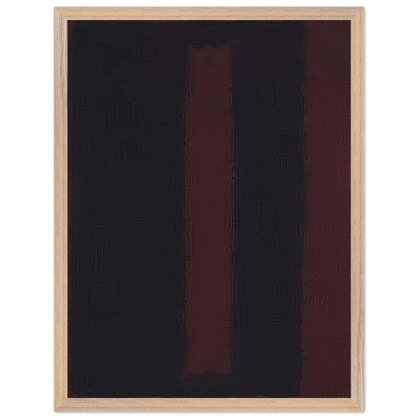 Mark Rothko - Black on Maroon - 1959 Wall Art - 60x80 cm / 24x32 inches - Premium Wooden Framed Poster With Fine Art Paper-canvas - White frame