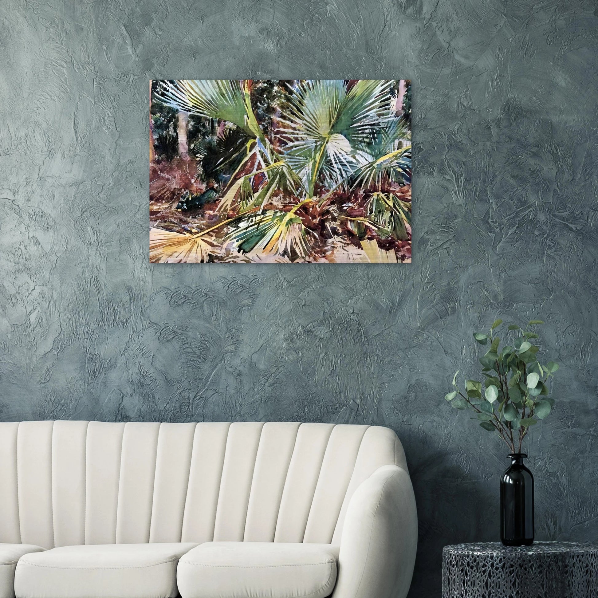 Palmettos, Florida - John Singer Sargent Brushed Aluminum Print - 70x100 cm / 28x40 inches | John Singer Sargent Aluminum Print | John Singer Sargent Prints