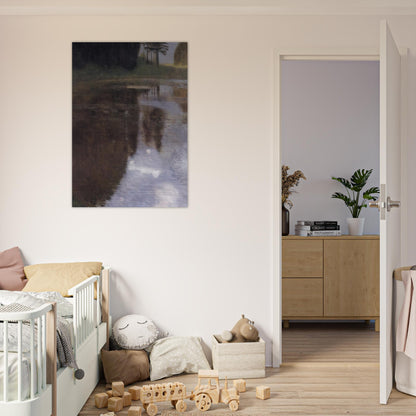 QUIET POND IN THE PARK OF APPEAL - Gustav Klimt Brushed Aluminum Print - 70x100 cm / 28x40 inches | Gustav Klimt Aluminum Print | Gustav Klimt Prints
