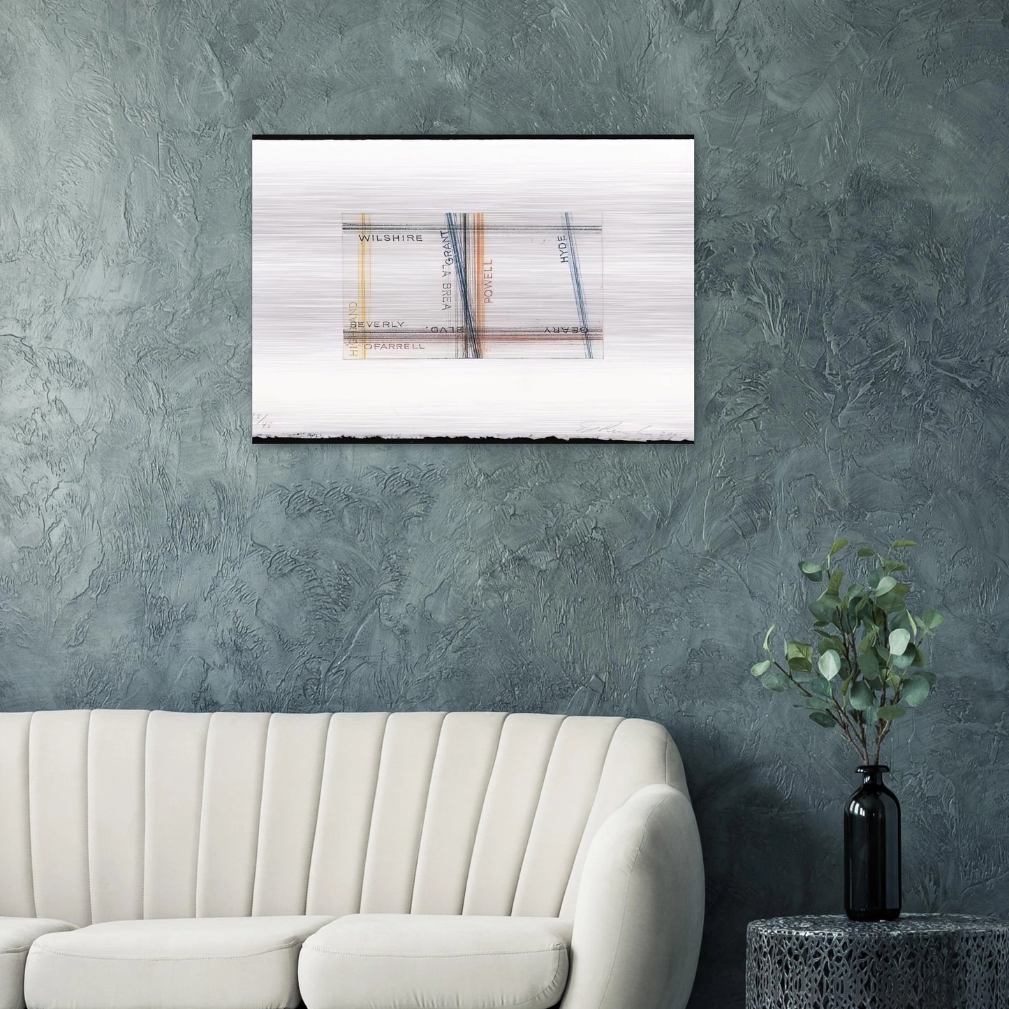 GRANT FROM LOS FRANCISCO SAN ANGELES PORTFOLIO - Edward Ruscha Brushed Aluminum Print - 70x100 cm / 28x40 inches | Edward Ruscha Aluminum Print | Edward Ruscha Prints