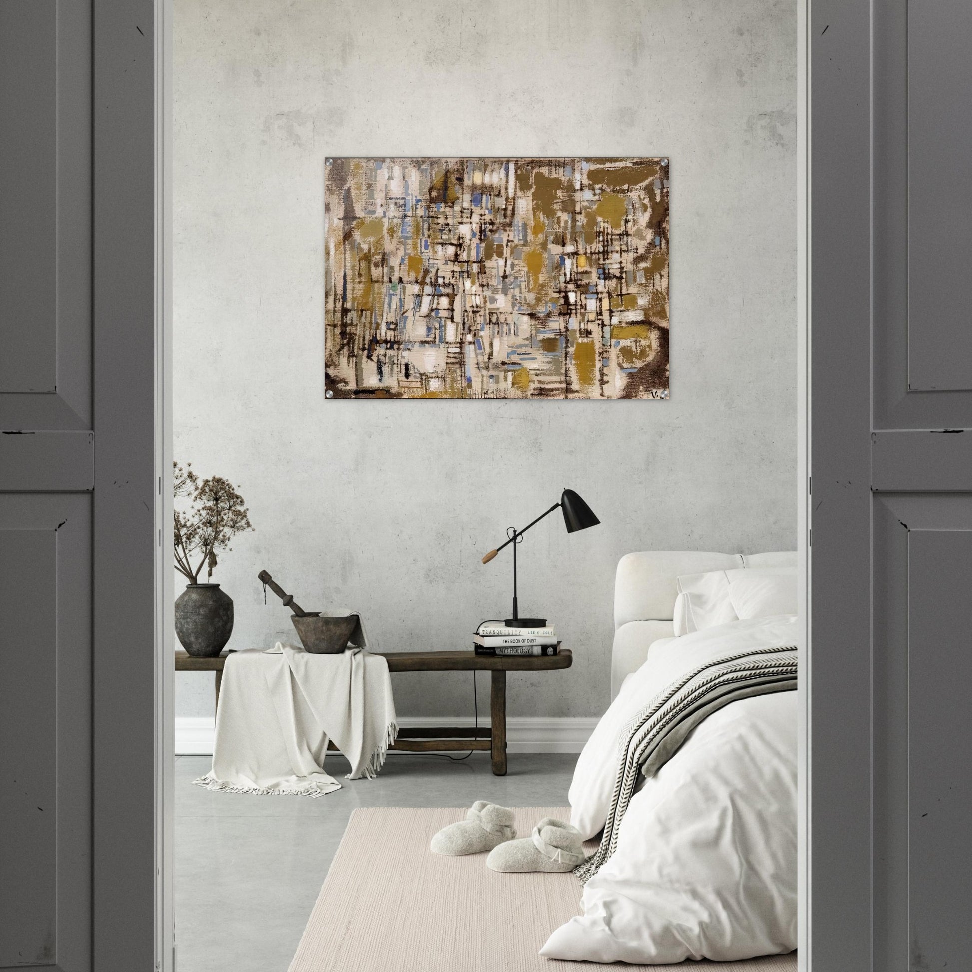 Untitled - 1952 - Maria Helena Vieira da Silva Acrylic Print - 70x100 cm / 28x40″ inches | Maria Helena Vieira da Silva Wall Art | Maria Helena Vieira da Silva Prints