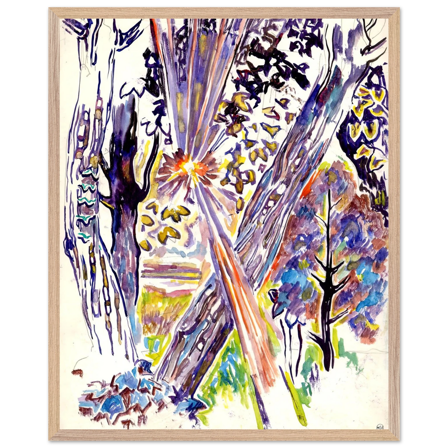 Walter Inglis Anderson - Walter Anderson Wall art - 45x60 cm / 18x24 inches - Premium Wooden Framed Poster With Fine Art Paper-canvas - White frame