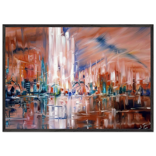 Untitled - 1978 N7 - Konrad Zuse 70x100 cm / 28x40 inches Framed Art Print – Black Wooden Frame