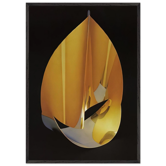 Area of a pentagon in space with plain circumference - 1977 - Max Bill 70x100 cm / 28x40 inches Framed Art Print – Black Wooden Frame