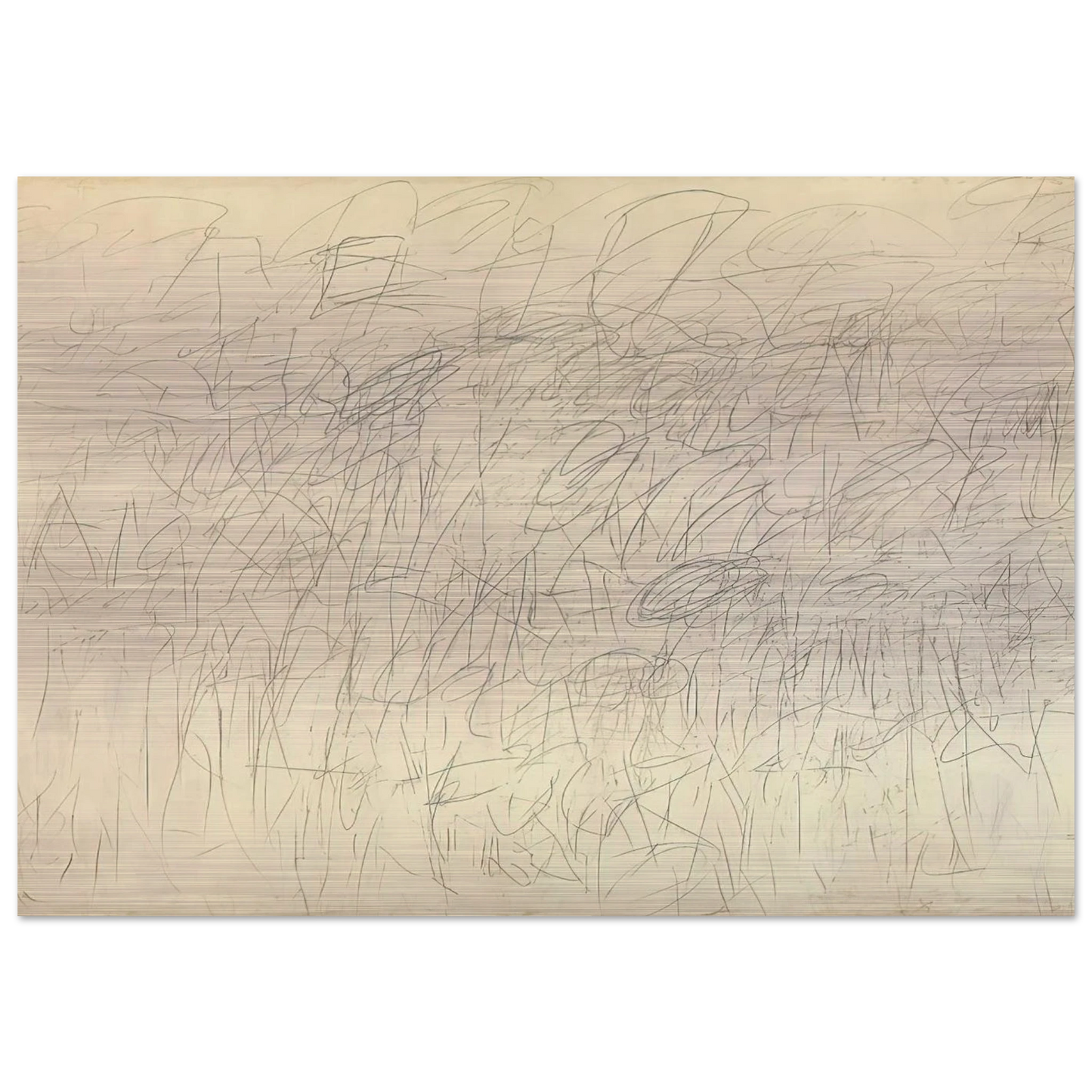 Academy - Cy Twombly Brushed Aluminum Print - 70x100 cm / 28x40 inches | Cy Twombly Aluminum Print | Cy Twombly Prints