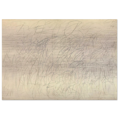 Academy - Cy Twombly Brushed Aluminum Print - 70x100 cm / 28x40 inches | Cy Twombly Aluminum Print | Cy Twombly Prints