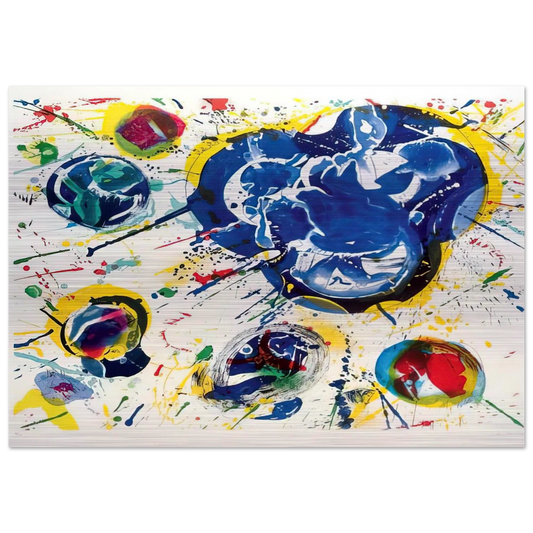 Untitled I  L I 87  - Sam Francis Brushed Aluminum Print - 70x100 cm / 28x40 inches | Sam Francis Aluminum Print | Sam Francis Prints