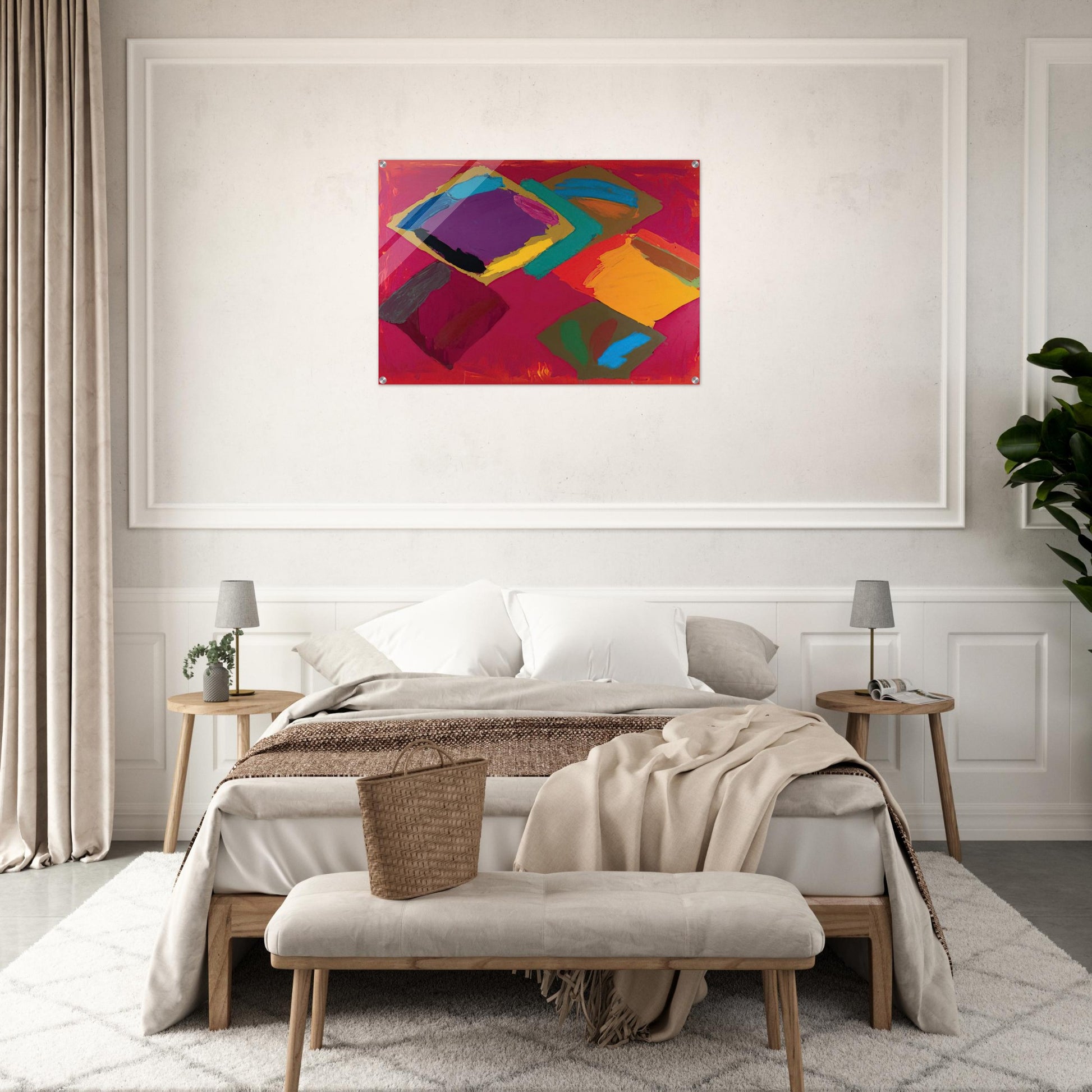 Tiger Walk 3.4.81 - 1981 - John Hoyland Acrylic Print - 70x100 cm / 28x40″ inches