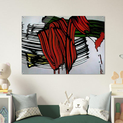 BIG PAINTING NO 6 1965 1 - Roy Lichtenstein Acrylic Print - 70x100 cm / 28x40″ inches