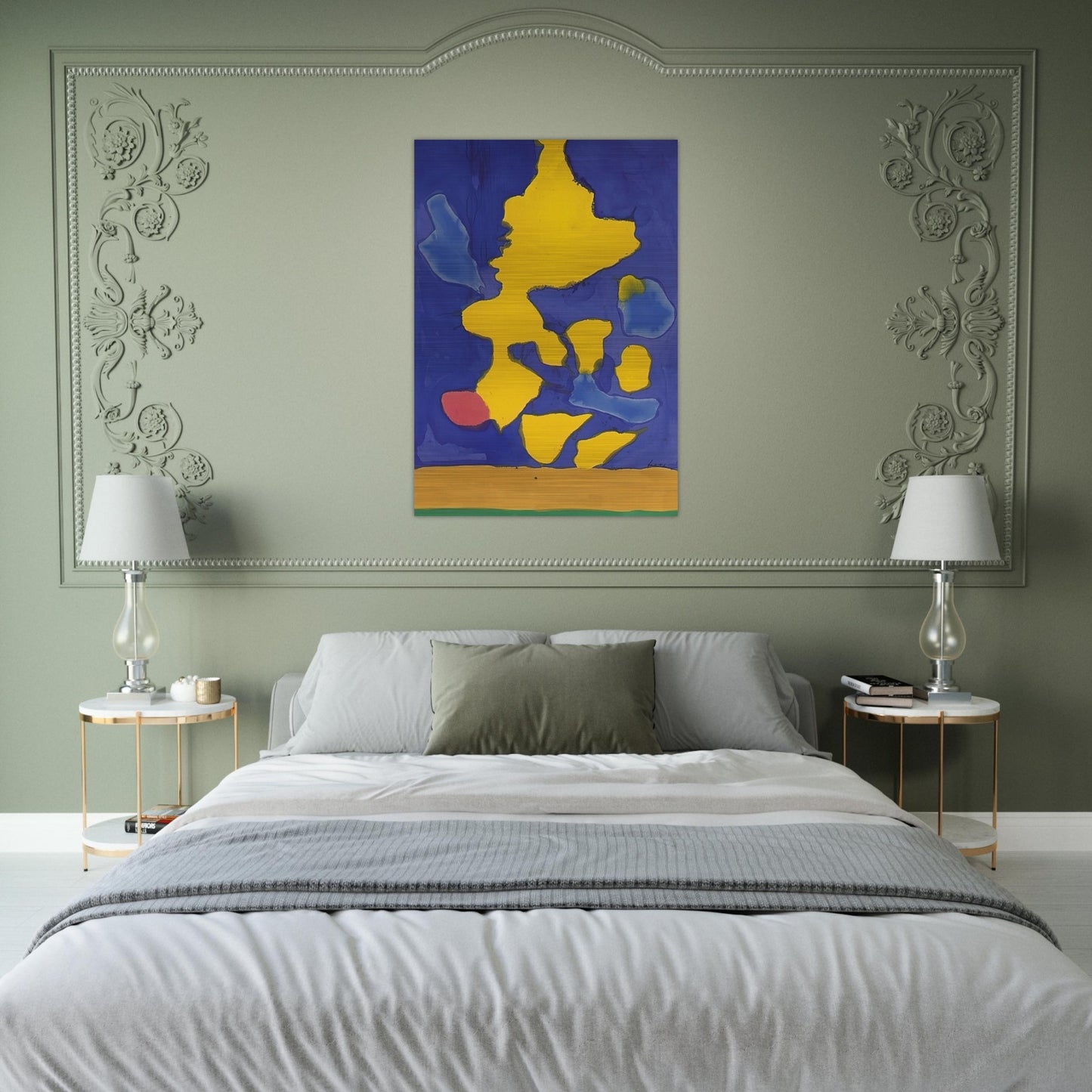 Saturn Revisited - 1964 - Helen Frankenthaler Brushed Aluminum Print - 70x100 cm / 28x40 inches | Helen Frankenthaler Aluminum Print | Helen Frankenthaler Prints