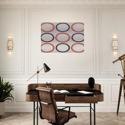 Cercle rouge et noir - 1980 - Antonio Asis Brushed Aluminum Print - 70x100 cm / 28x40 inches | Antonio Asis Aluminum Print | Antonio Asis Prints