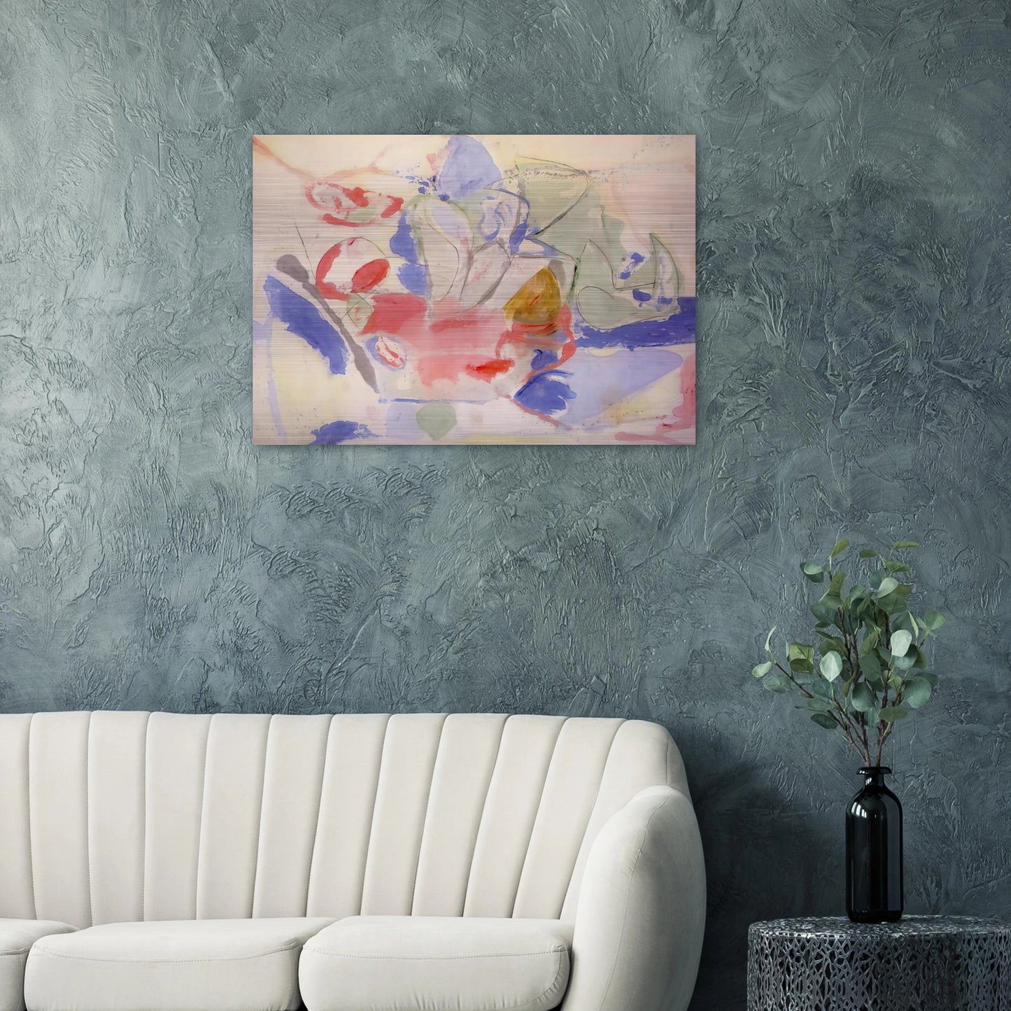 Mountains and Sea - 1952 - Helen Frankenthaler Brushed Aluminum Print - 70x100 cm / 28x40 inches | Helen Frankenthaler Aluminum Print | Helen Frankenthaler Prints
