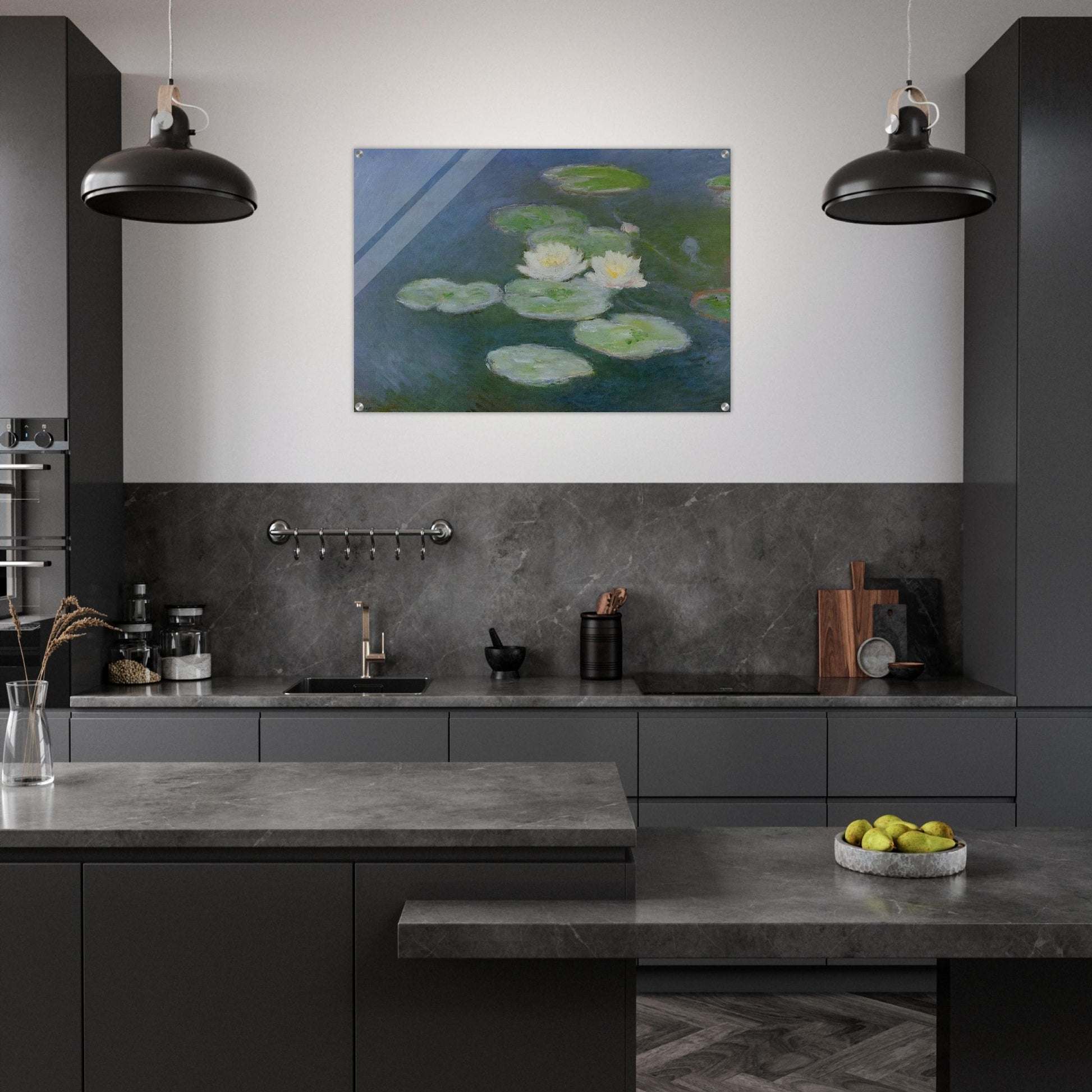 Water Lilies, Evening Effect - claude monet Acrylic Print - 70x100 cm / 28x40″ inches