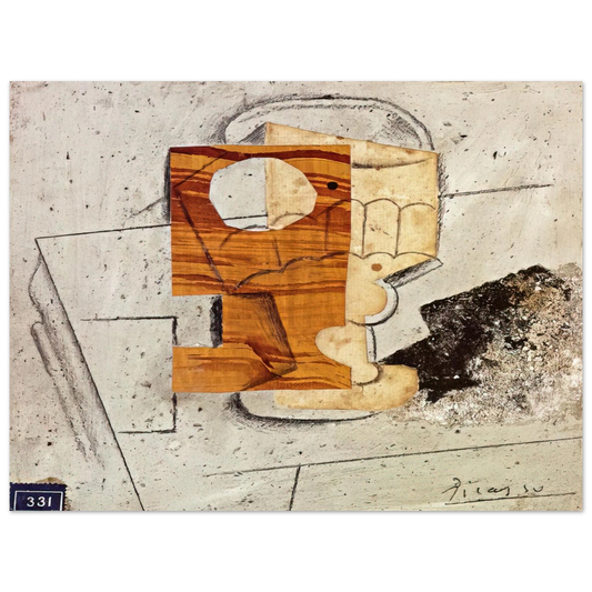 Pablo Picasso - Glass on a Table - 1914  75x100 cm / 30x40inches Fine Art Poster