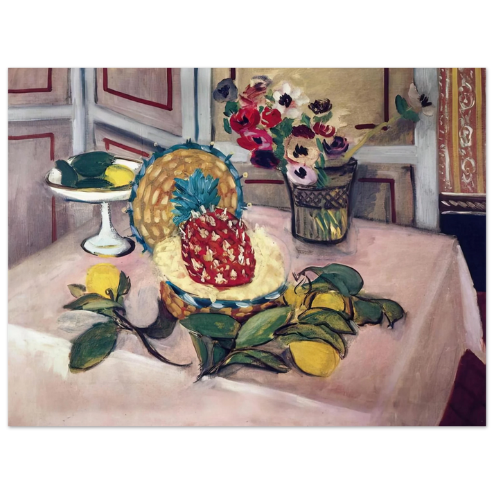 Henri Matisse - STILL LIFE WITH PINEAPPLES 1940  75x100 cm / 30x40inches Fine Art Poster
