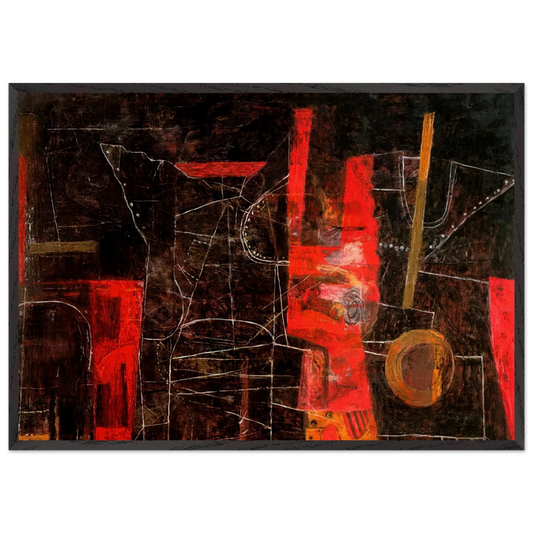 THE TORMENTORS 1948 - Philip Guston 70x100 cm / 28x40 inches Framed Art Print – Black Wooden Frame