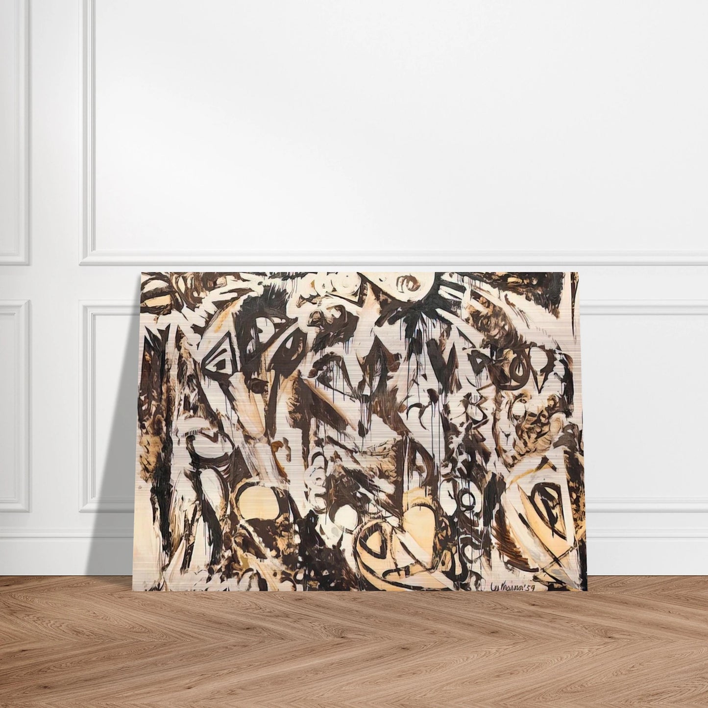 Cool White - Lee Krasner Brushed Aluminum Print - 70x100 cm / 28x40 inches | Lee Krasner Aluminum Print | Lee Krasner Prints