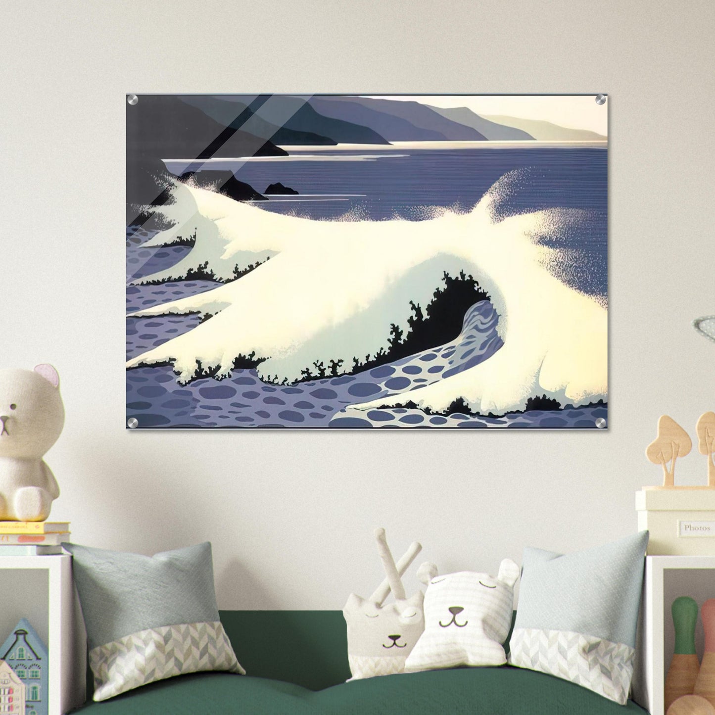 The White Wave - Eyvind Earle Acrylic Print - 70x100 cm / 28x40″ inches
