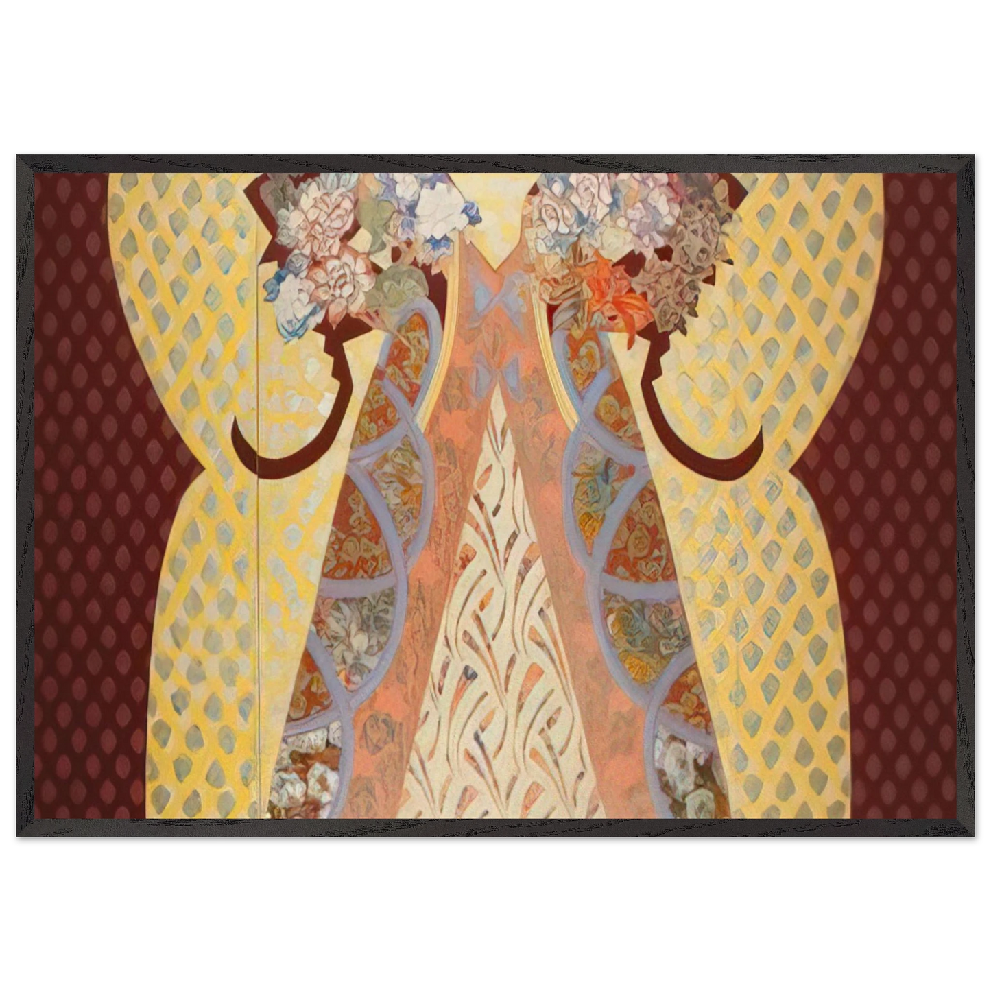 Royal Presence - 1982 - Miriam Schapiro 70x100 cm / 28x40 inches Framed Art Print – Black Wooden Frame