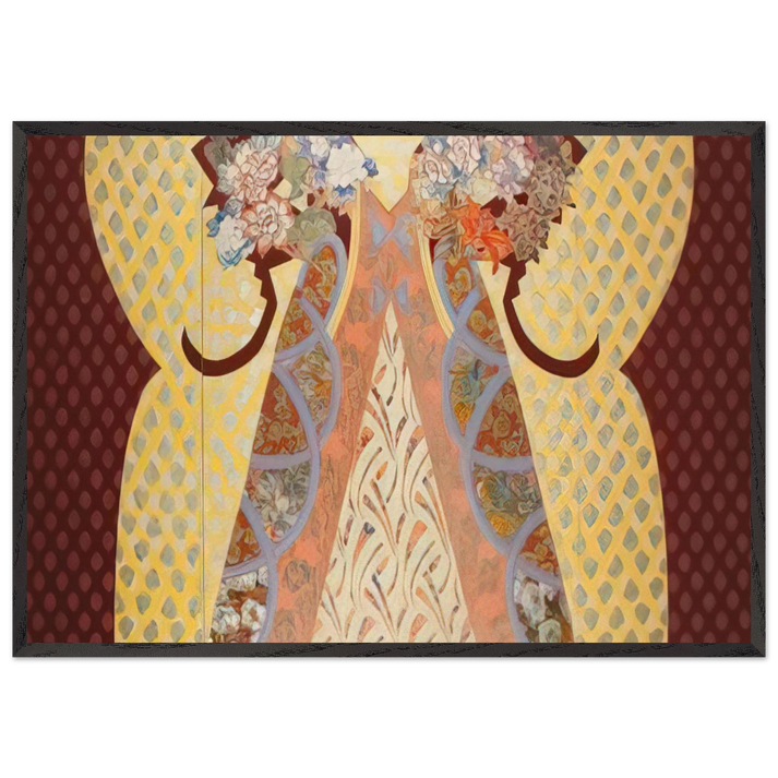 Royal Presence - 1982 - Miriam Schapiro 70x100 cm / 28x40 inches Framed Art Print – Black Wooden Frame