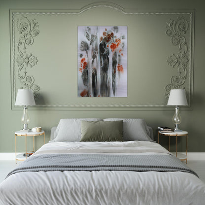 Autumn Forest - Eyvind Earle Brushed Aluminum Print - 70x100 cm / 28x40 inches | Eyvind Earle Aluminum Print | Eyvind Earle Prints