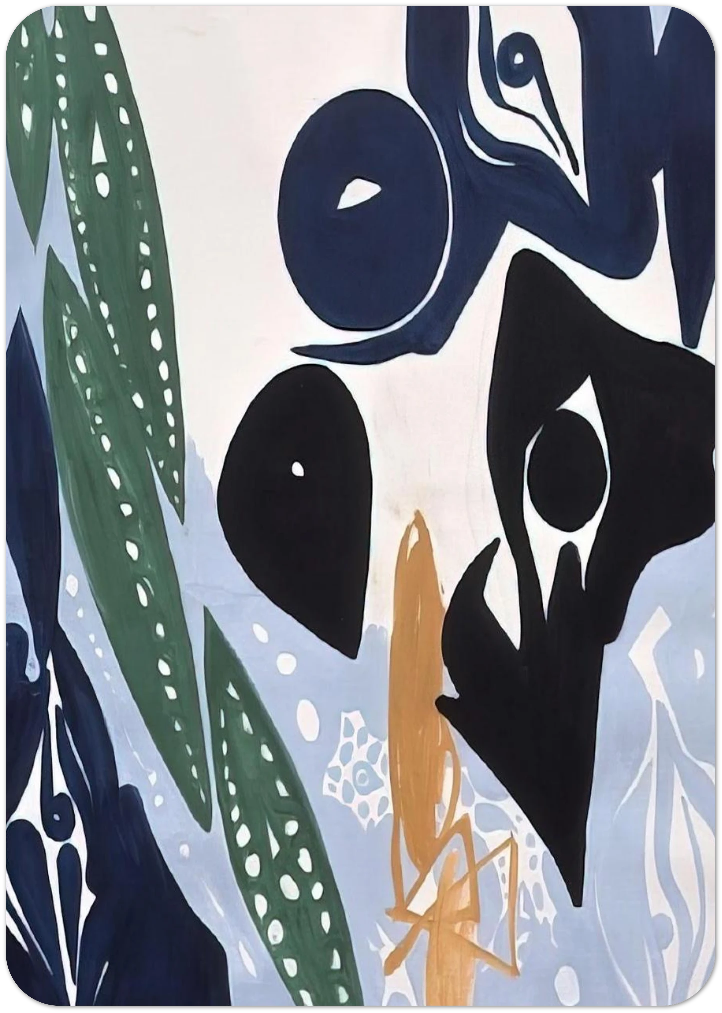 Hellblau im Licht - 1965 By Ernst Wilhelm Nay Pack of 10 Post Cards | Ernst Wilhelm Nay Post Cards | A6 (10.5 x 14.8 cm) - 4.1 x 5.8 inches