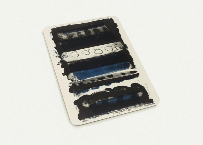 Black and Blue Stripes - 1958 By Patrick Heron Pack of 10 Post Cards | Patrick Heron Post Cards | A6 (10.5 x 14.8 cm) - 4.1 x 5.8 inches