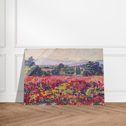 THE VINES IN SAINT CLAIR 1912 - Theo van Rysselberghe Acrylic Print - 70x100 cm / 28x40″ inches | Theo van Rysselberghe Wall Art | Theo van Rysselberghe Prints