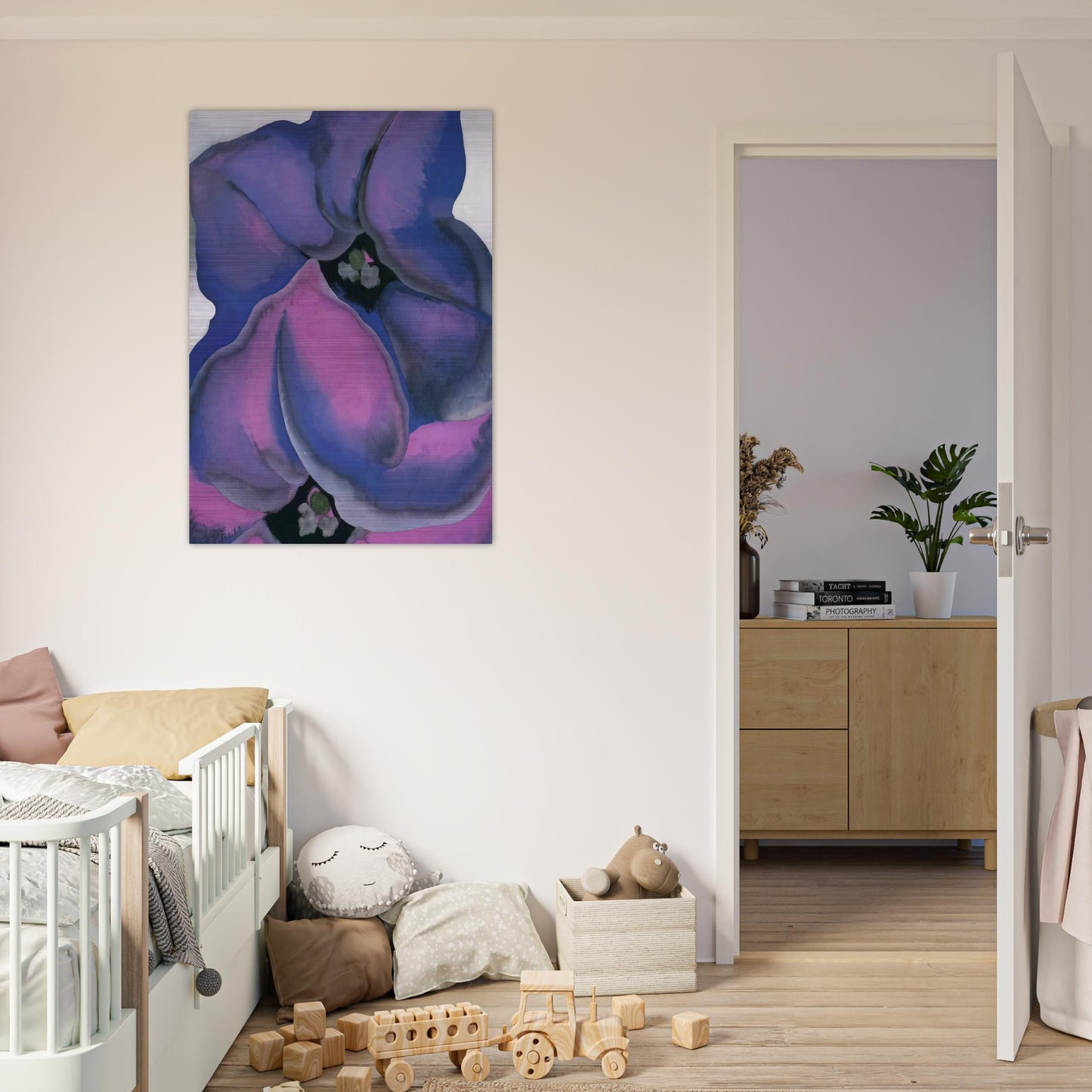 Purple Petunias - Georgia O'Keeffe Brushed Aluminum Print - 70x100 cm / 28x40 inches | Georgia O'Keeffe Aluminum Print | Georgia O'Keeffe Prints