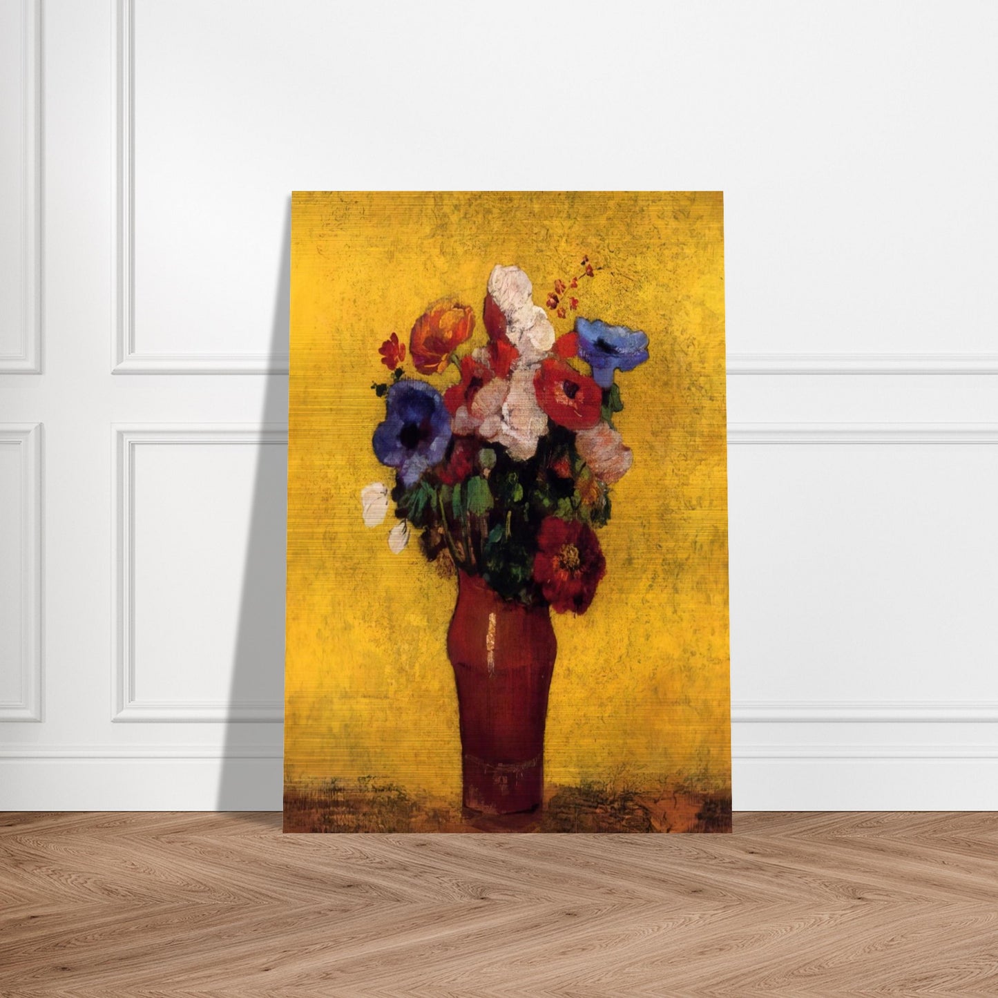 FLOWERS 4 - Odilon Redon Brushed Aluminum Print - 70x100 cm / 28x40 inches | Odilon Redon Aluminum Print | Odilon Redon Prints