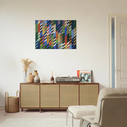 CONVERSATION 1992 - Bridget Riley Brushed Aluminum Print - 70x100 cm / 28x40 inches | Bridget Riley Aluminum Print | Bridget Riley Prints