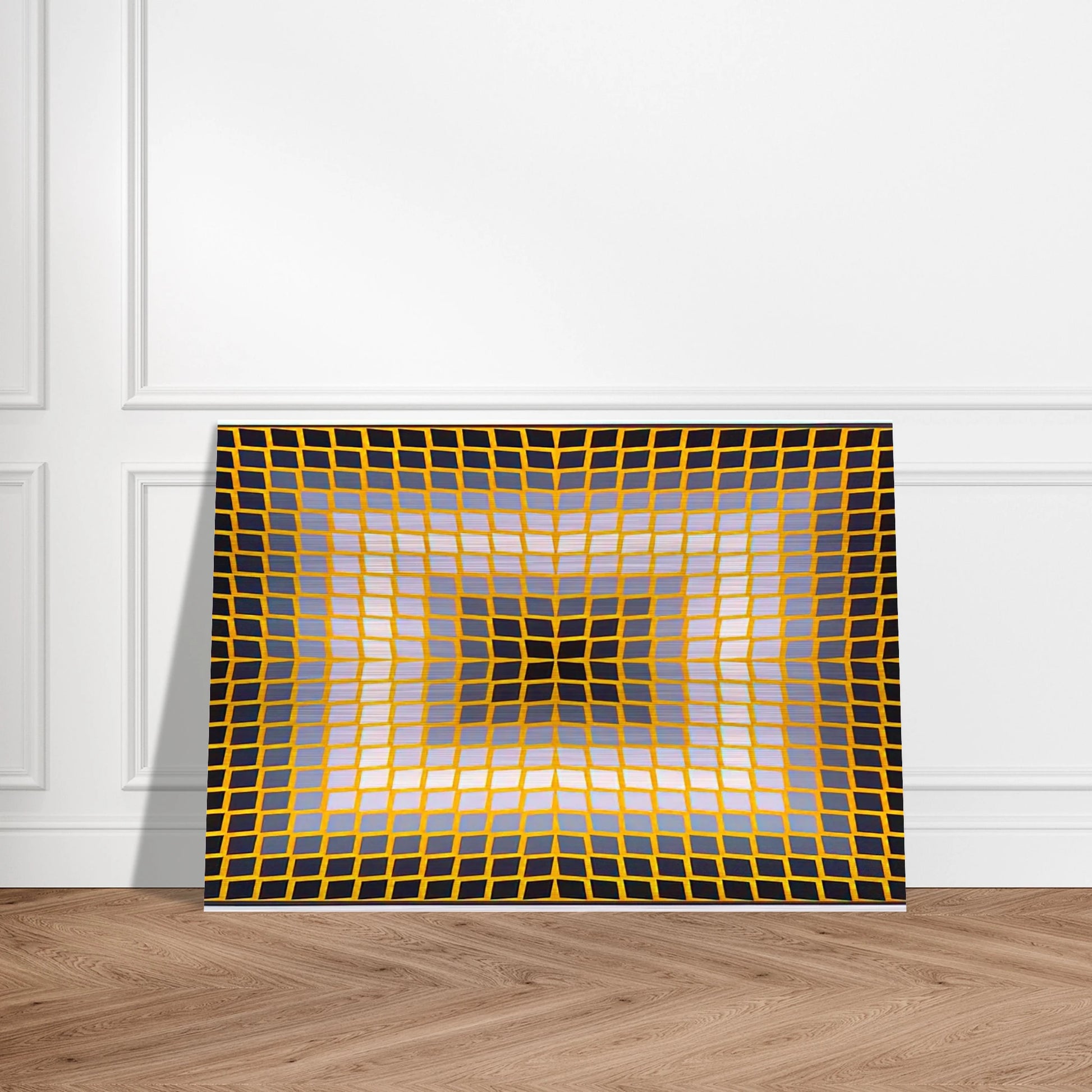 Quasar Dia - 1965 - Victor Vasarely Brushed Aluminum Print - 70x100 cm / 28x40 inches | Victor Vasarely Aluminum Print | Victor Vasarely Prints