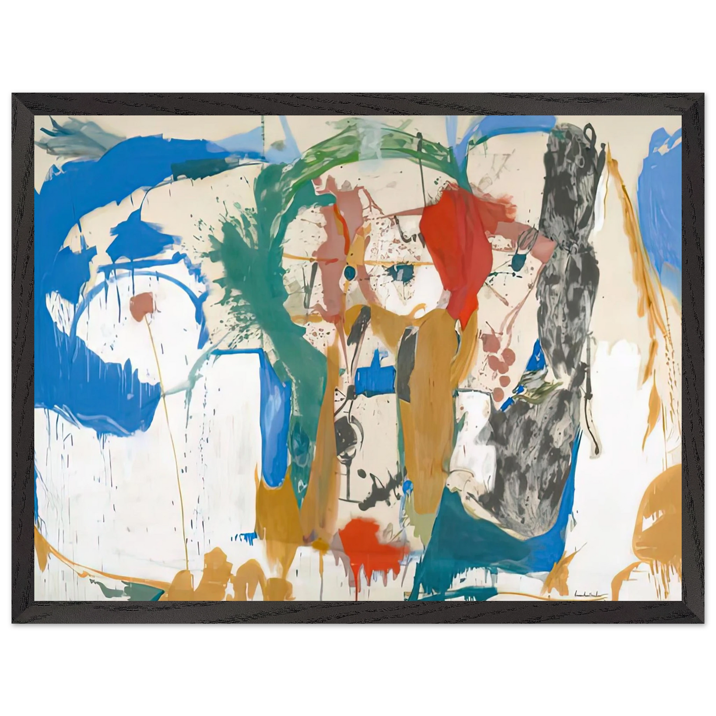 Helen Frankenthaler - Madridscape, 1959- Wall Art - 30x40 cm / 12x16 inches - Premium Wooden Framed Poster With Fine Art Paper-canvas - White frame