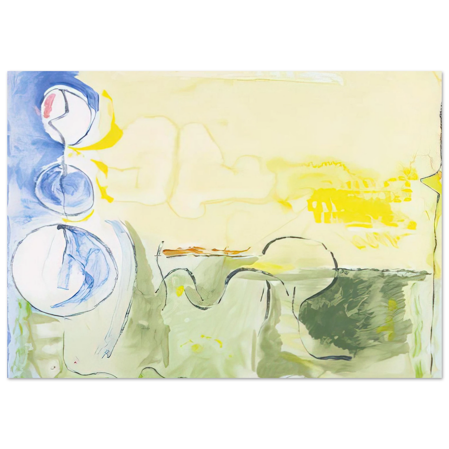 Helen Frankenthaler - Flotilla - 2006 Wall art - 15x20 cm / 6x8 inches - Fine Art Poster-canvas - -