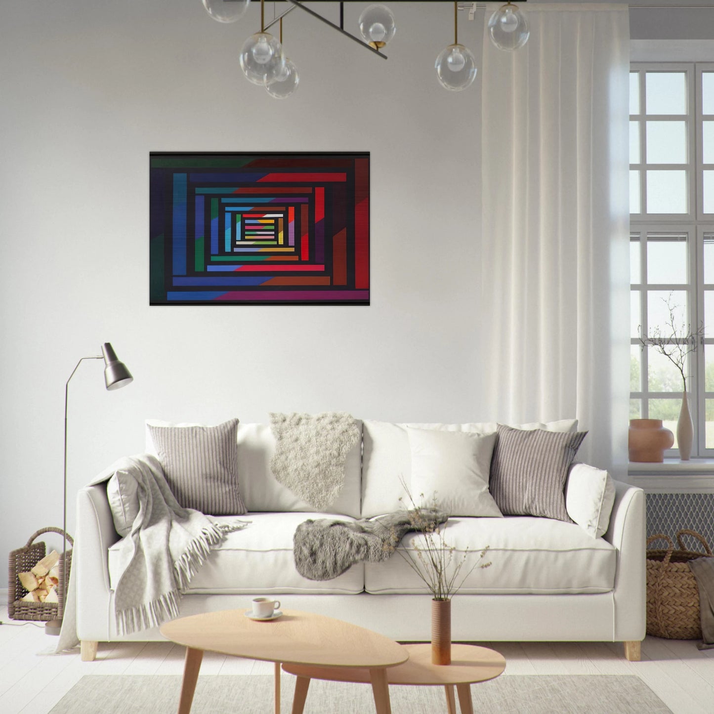 Myrina - 1995 - Piero Dorazio Brushed Aluminum Print - 70x100 cm / 28x40 inches | Piero Dorazio Aluminum Print | Piero Dorazio Prints