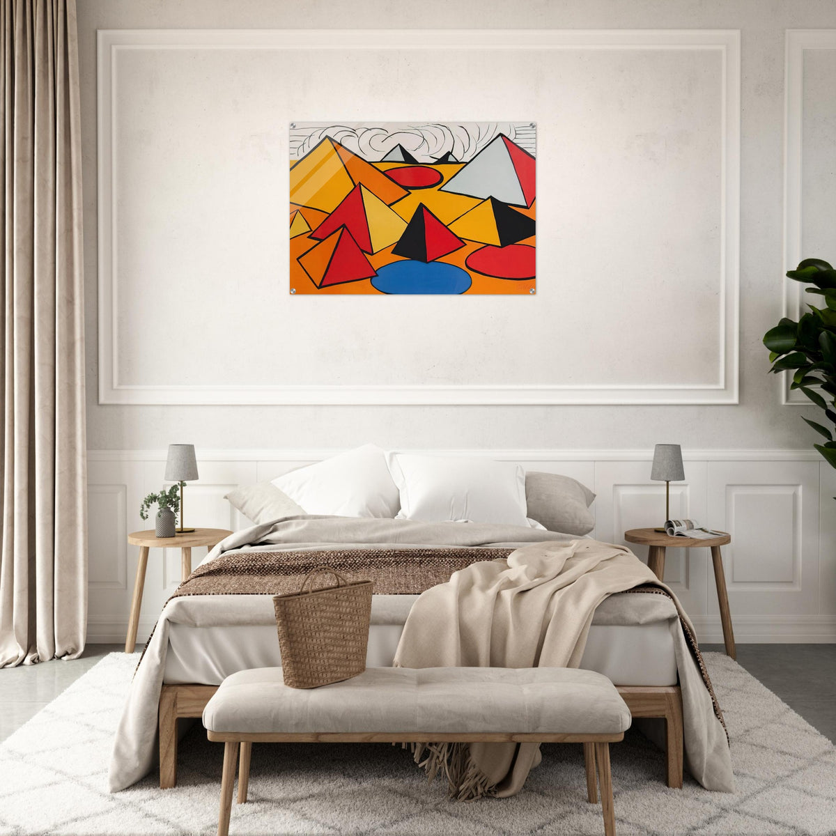 PRYAMIDS AND CLOUDS 1970 - Alexander Calder Acrylic Print - 70x100 cm / 28x40″ inches